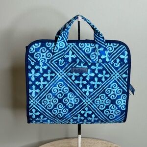 Vera Bradley Cuban Tiles Quilted Travel Toiletry Tote Make Up Bag